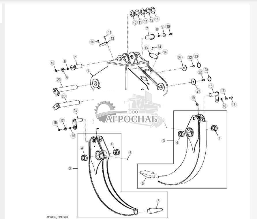 Головка и челюсти грейфера, одна функция, 10,4 кв. фута (115 ДЮЙМОВ) 